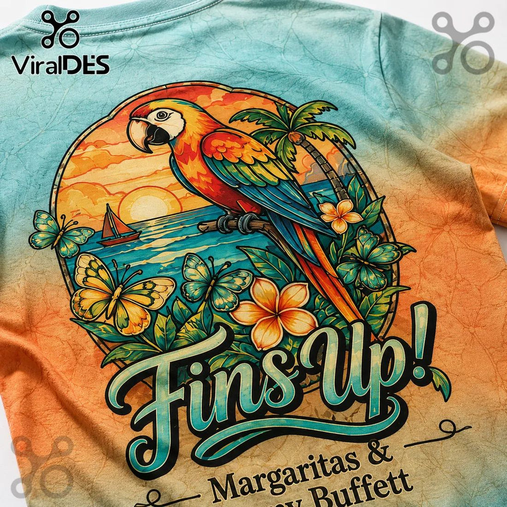 Just A Girl Who Loves Margaritas Jimmy Buffett Fins Up Shirt