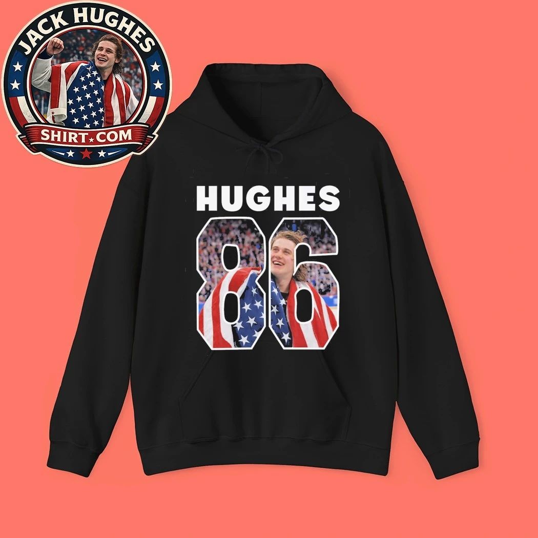 Jack Hughes #86 Usa Gold American Hockey Graphic T-Shirt