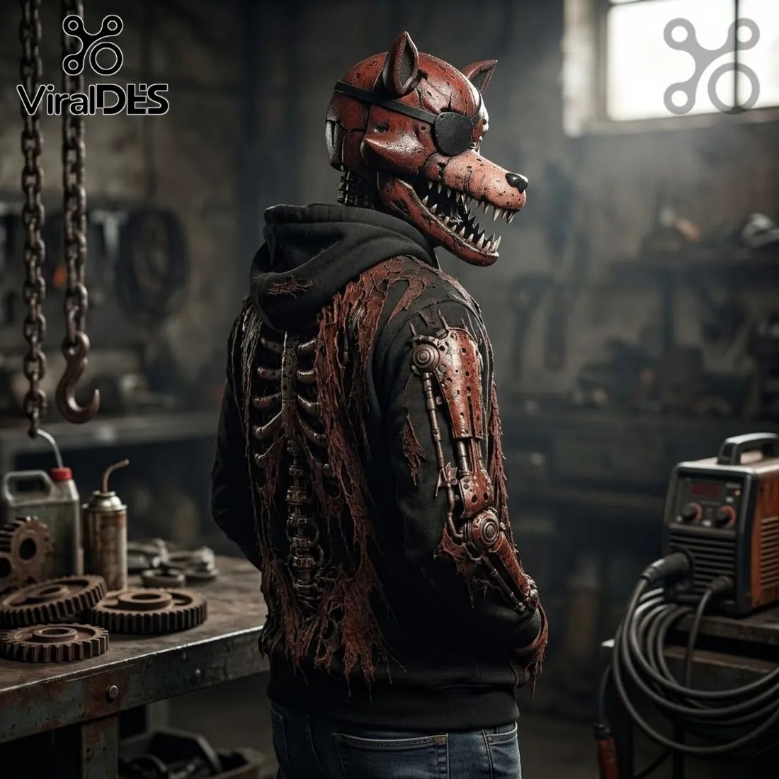 Five Nights at Freddy’s Mechanical Skeleton Costume Hoodie