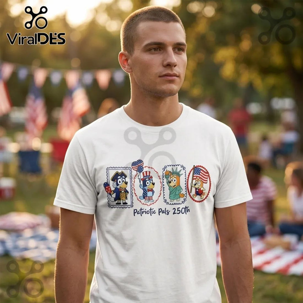 Bluey x USA Patriotic Pals 250 Years of Freedom Shirt