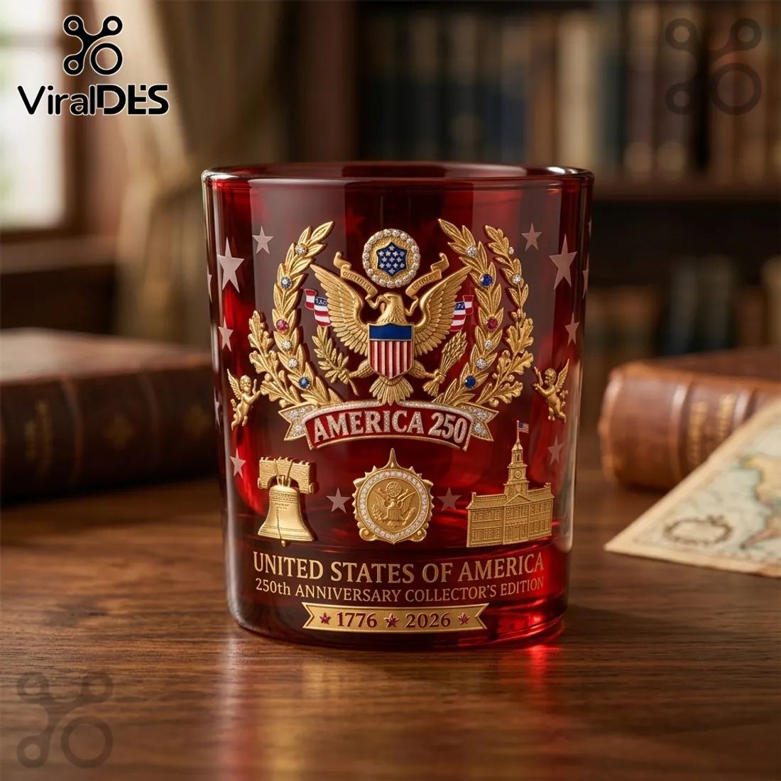 America 250th Anniversary 1776-2026 Collector’s Edition Whiskey Glass