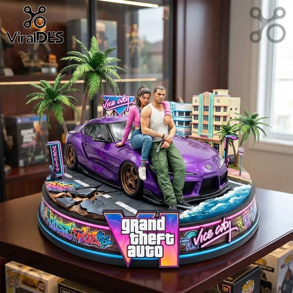 Grand Theft Auto VI Vice City Diorama Sculpture