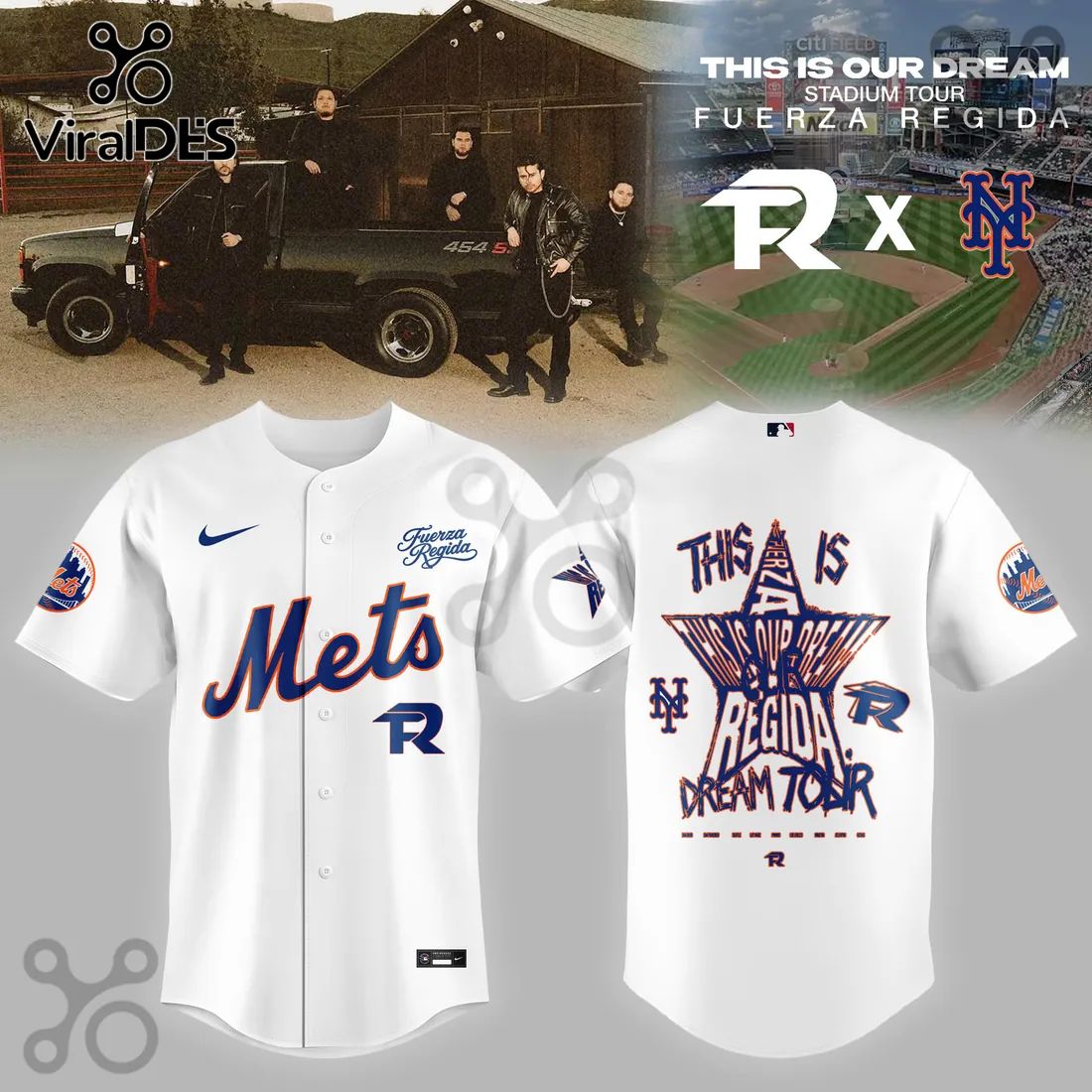 Fuerza Regida x New York Mets Limited Edition Baseball Jersey