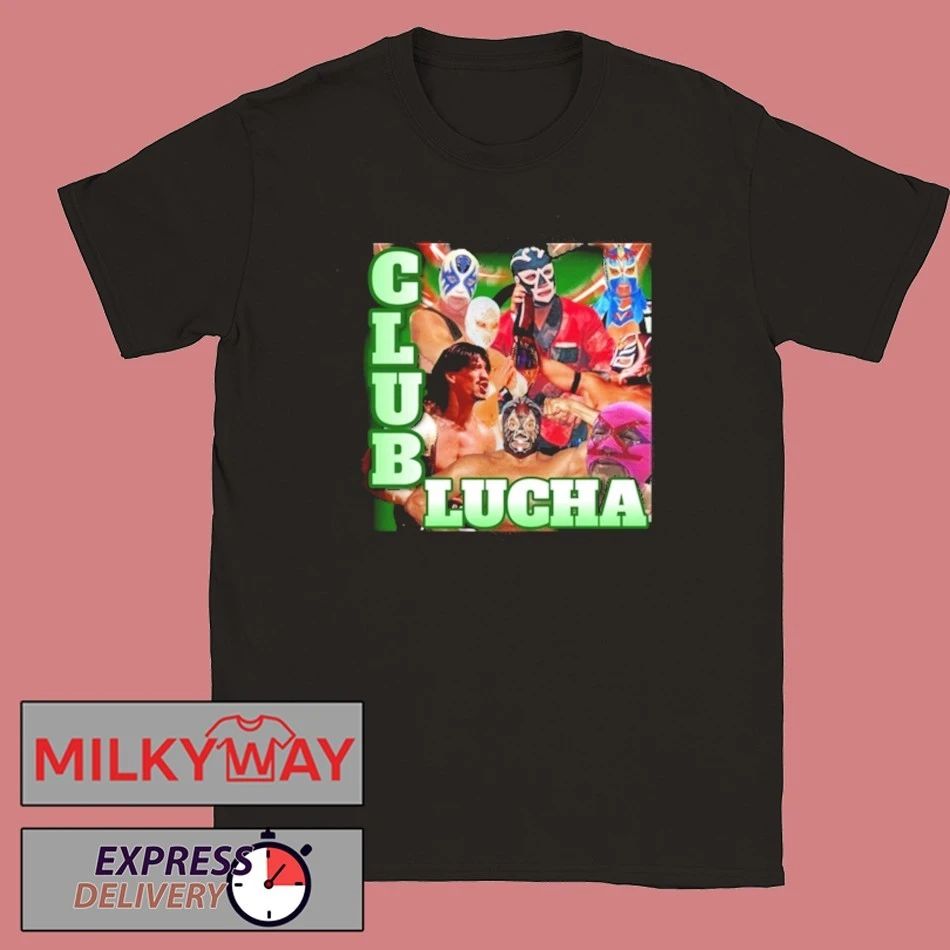 Club Lucha Wrestler Mask Collage Shirt Mexican Wrestling Shirt