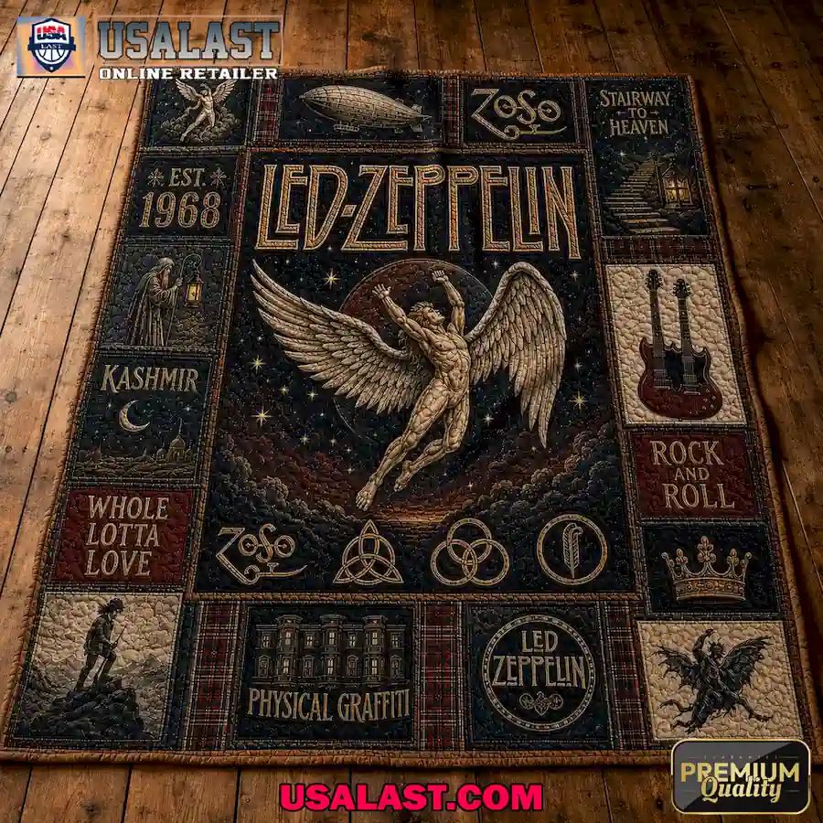 Led Zeppelin Swan Song Quilt Blanket