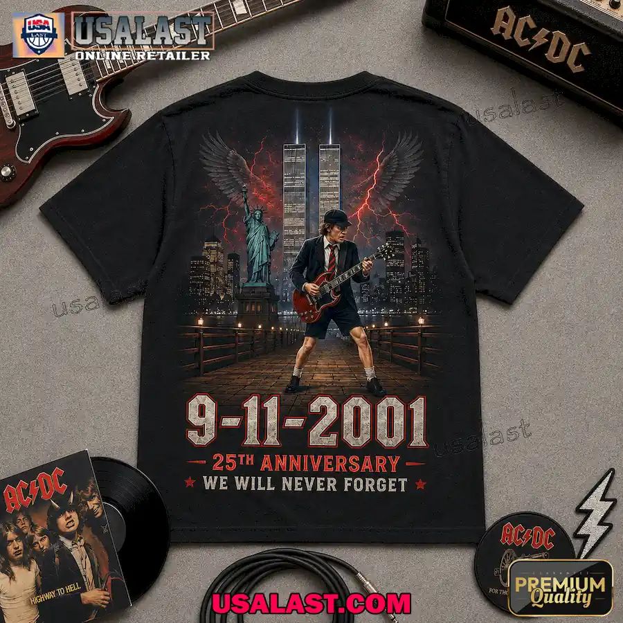 AC/DC 9/11 Memorial 25th Anniversary 3D Shirt