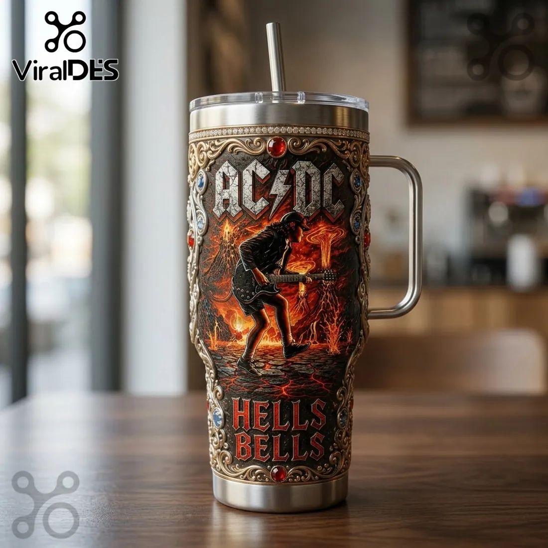 AC/DC Hells Bells Angus Young Limited Edition 40oz Stainless Steel Tumbler