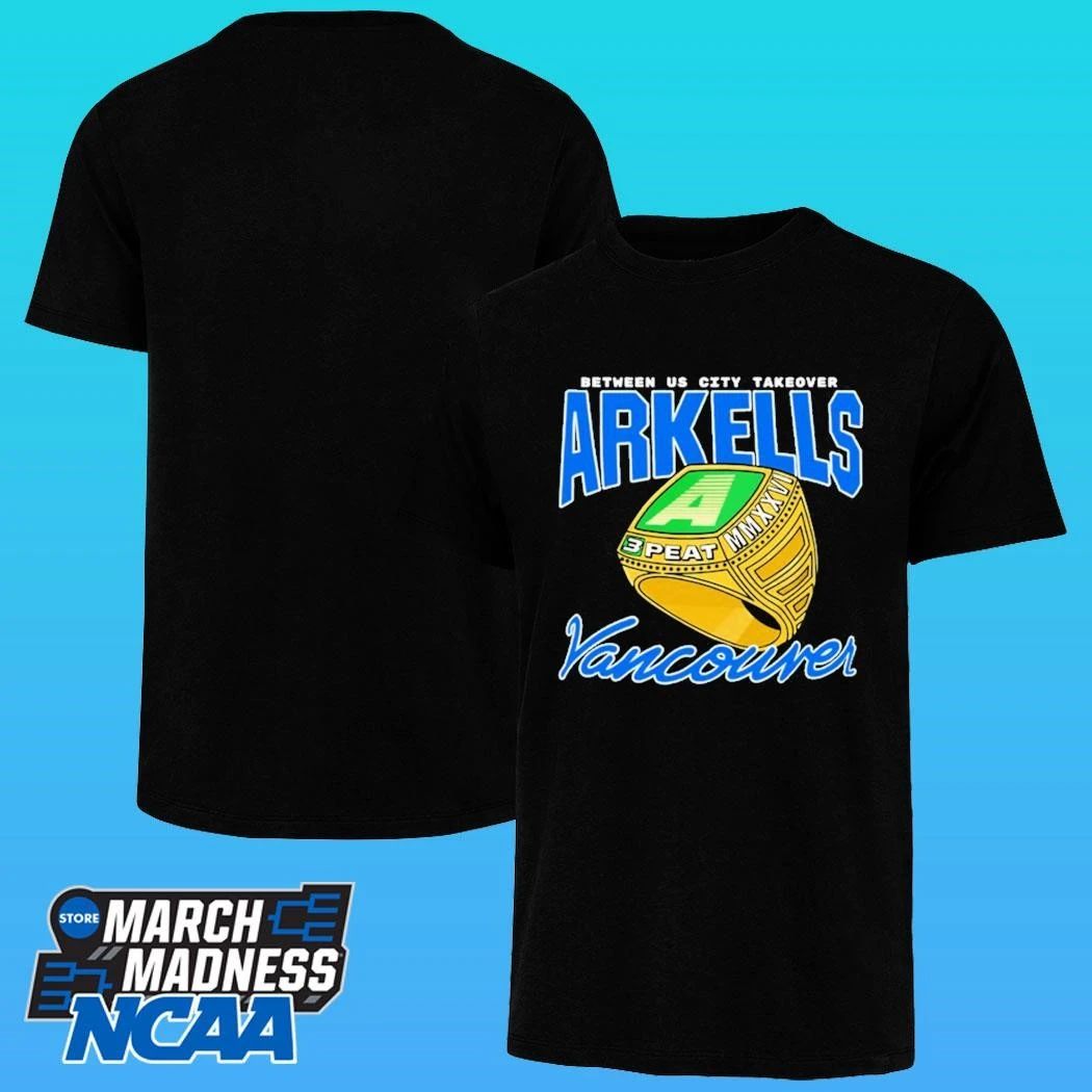 Between Us City Takeover Arkells 3 Peat Vancouver Tour 2026 Shirt