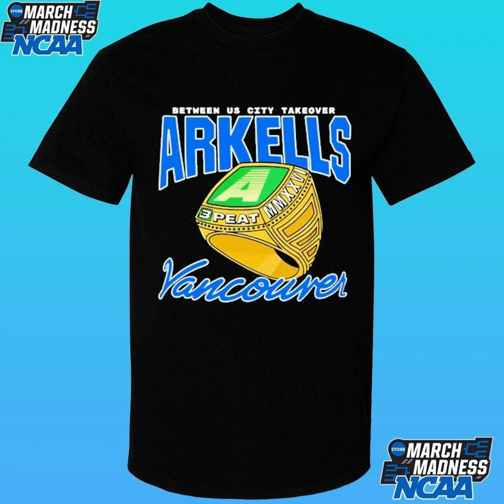 Between Us City Takeover Arkells 3 Peat Vancouver Tour 2026 Shirt