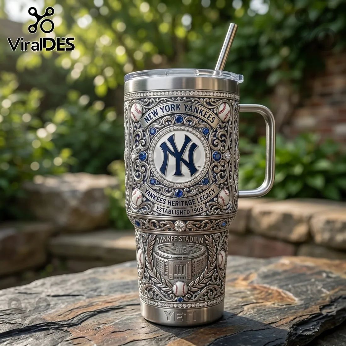 New York Yankees Legacy 40oz Stainless Steel Tumbler