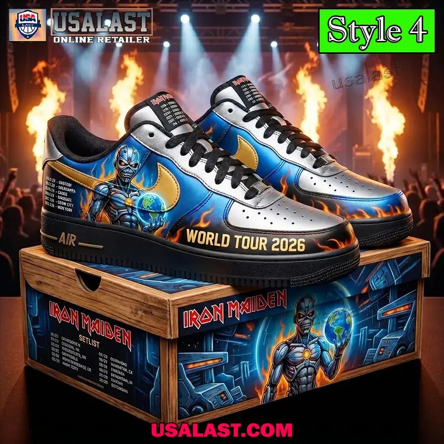 Iron Maiden World Tour 2026 Air Force 1 Sneakers Shoes