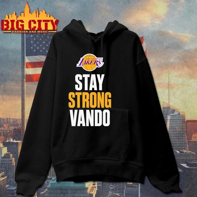 Funny Stay Strong Vando Tee Jarred Vanderbilt Los Angeles Lakers Extreme Hand Injury In Game 1 NBA Playoffs Shirt