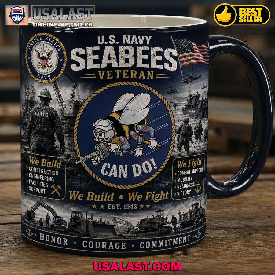 U.S Navy Seabees Veteran Can Do Tribute Coffee Mug