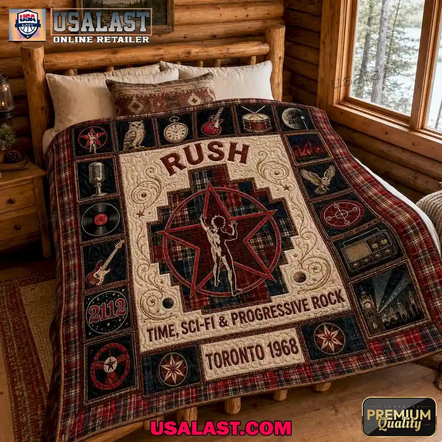 Rush Band Toronto 1968 Edition Quilt Blanket