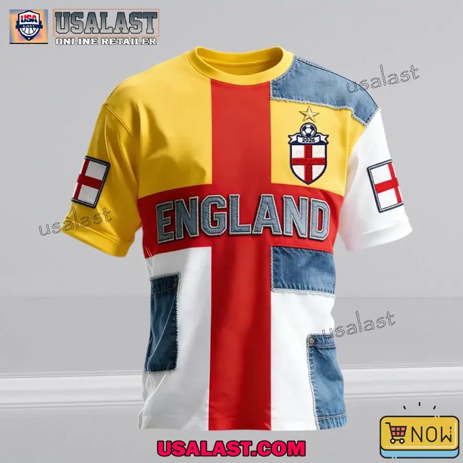 England Football WC 2026 Block Printed T-Shirt