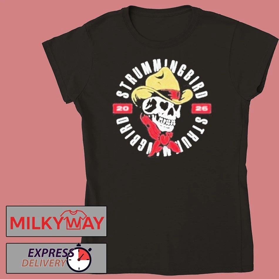 Strummingbird 2026 Festival Exclusive Merch In Australia On 10 17 And 18 October 2026 Skull Cowboy shirt