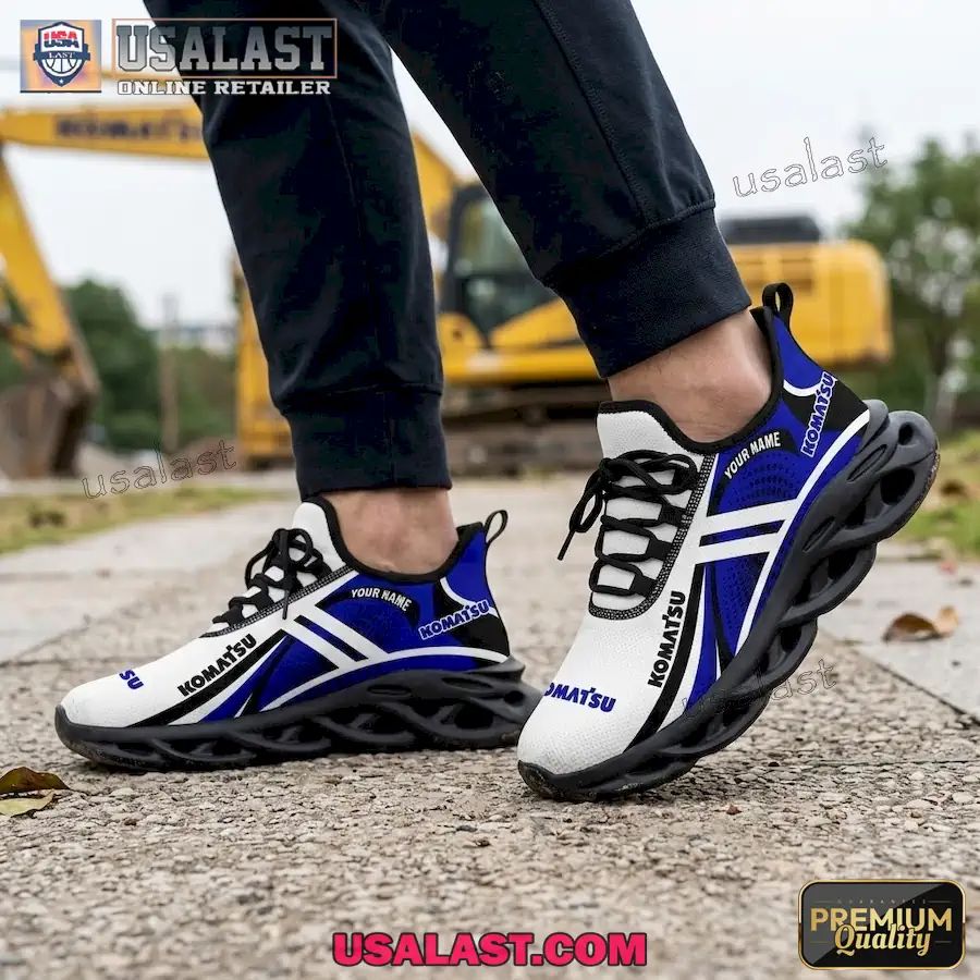 Komatsu Tractor Personalized Max Soul Shoes