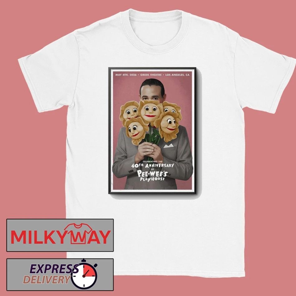Pee-wee Herman Greek Theatre, Los Angeles CA May 4 2026 Poster shirt