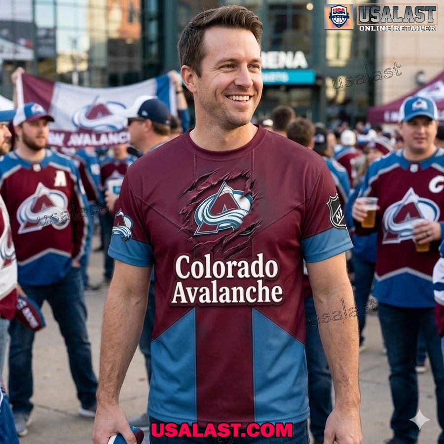 Colorado Avalanche Summer 2026 All Over Printed Shirt