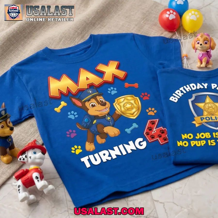 Personalized Sheriff Labrador Birthday Paw-Ty Kid Tee Shirt
