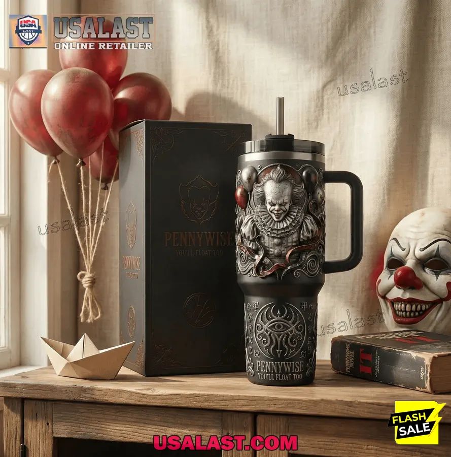 Pennywise 3D Horror Tumbler With Handle