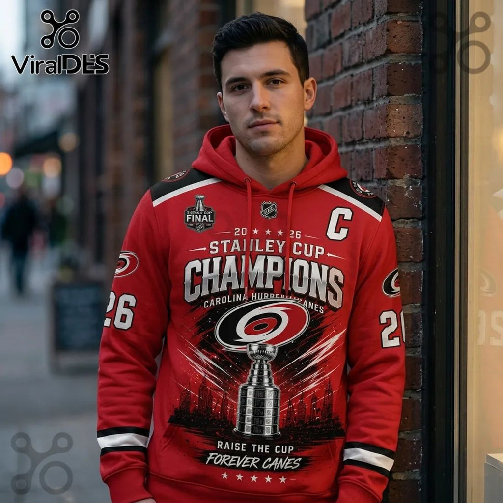 Carolina Hurricanes 2026 Stanley Cup Champions Pullover Hoodie