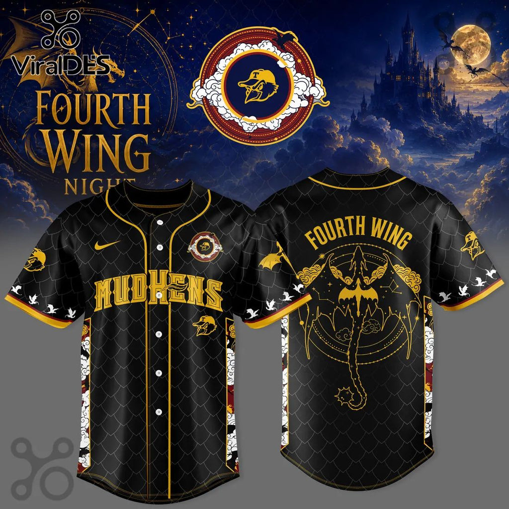 Toledo Mud Hens Fourth Wing 2026 Black Baseball Jersey