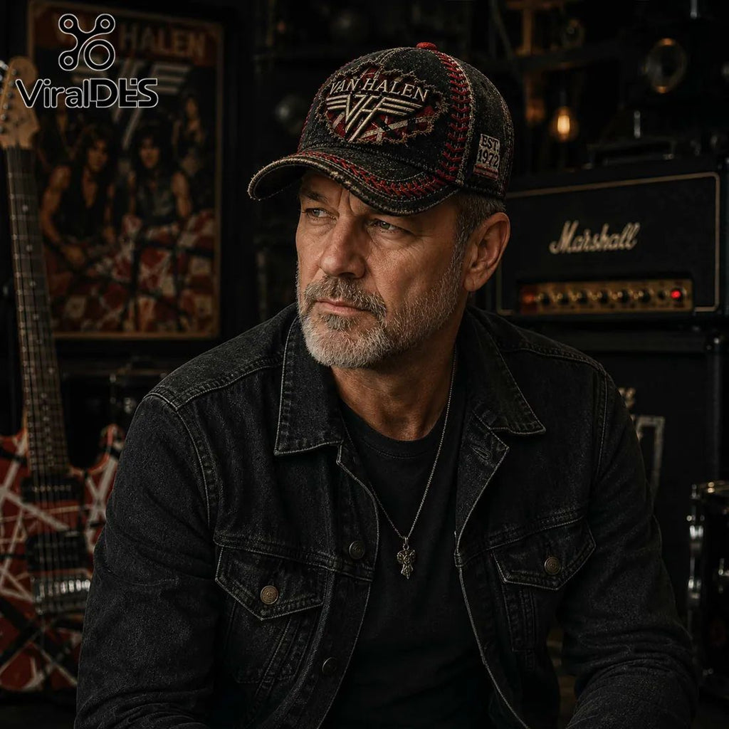 Van Halen Vintage Distressed Embroidered Baseball Cap 2026