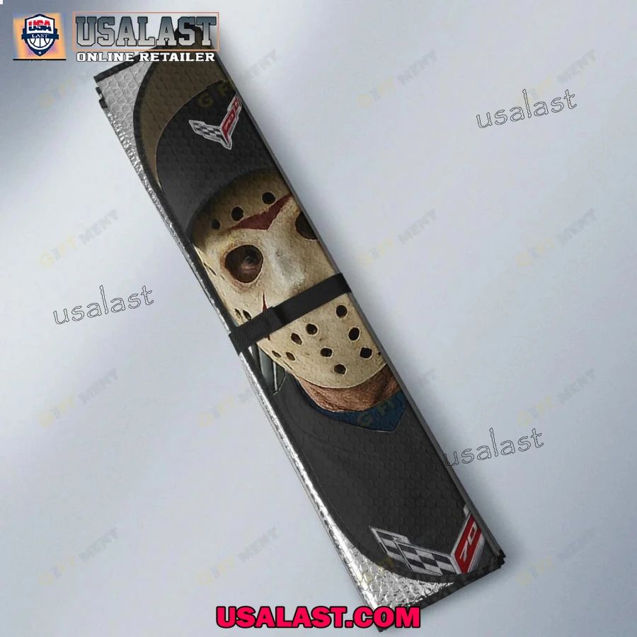 Corvette x Horror Movie Characters Car Sunshade, Car Windshield Cover