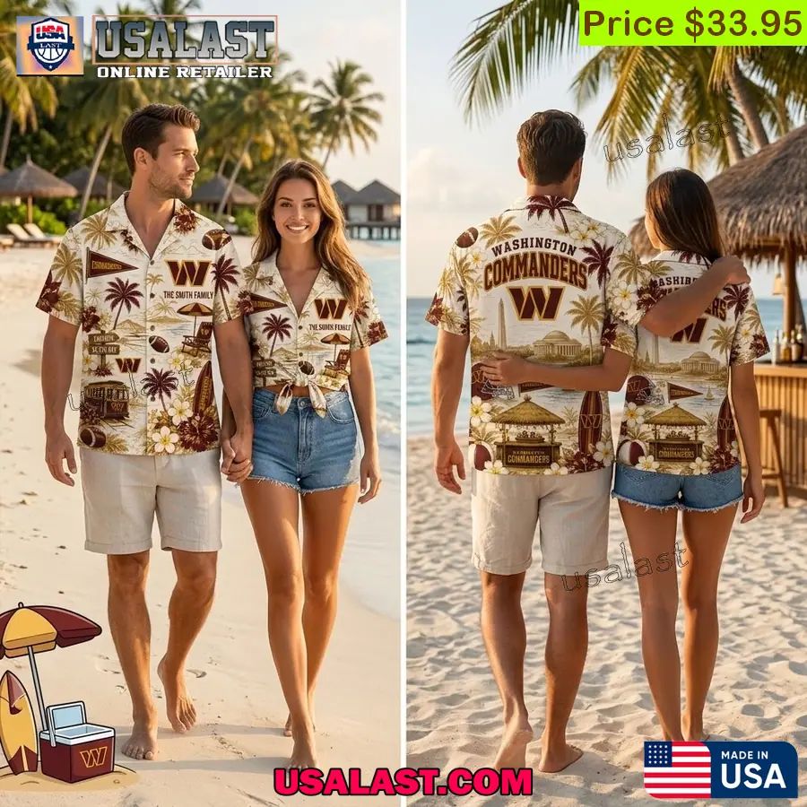 Washington Commanders Personalized Summer Hawaiian Shirt
