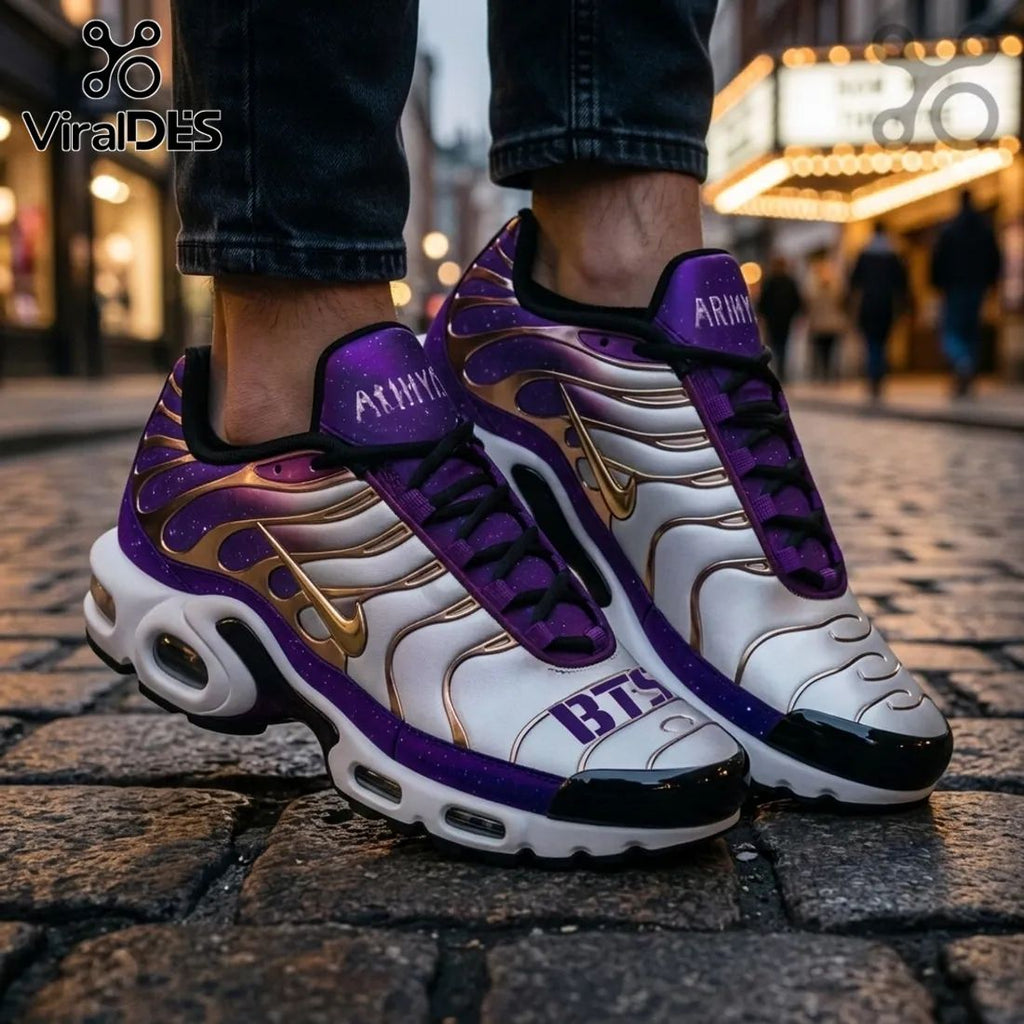 BTS ARMY Purple Galaxy Air Max Plus Sneakers
