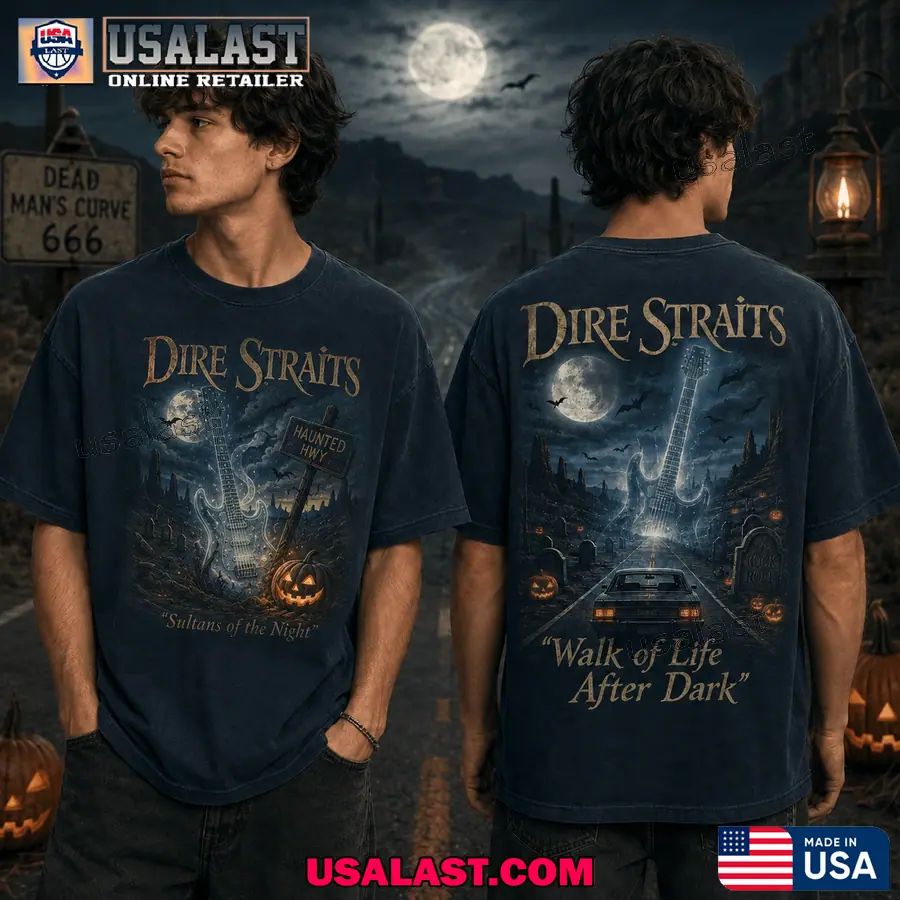 Dire Straits Walk Of Life After Dark Halloween 3D T-Shirt
