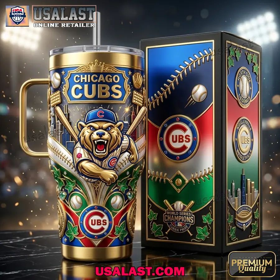 Chicago Cubs World Series Champions Tumbler With Handle