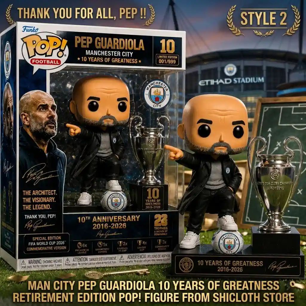 Man City Pep Guardiola 10 Years of Greatness Retirement Edition POP! Figure