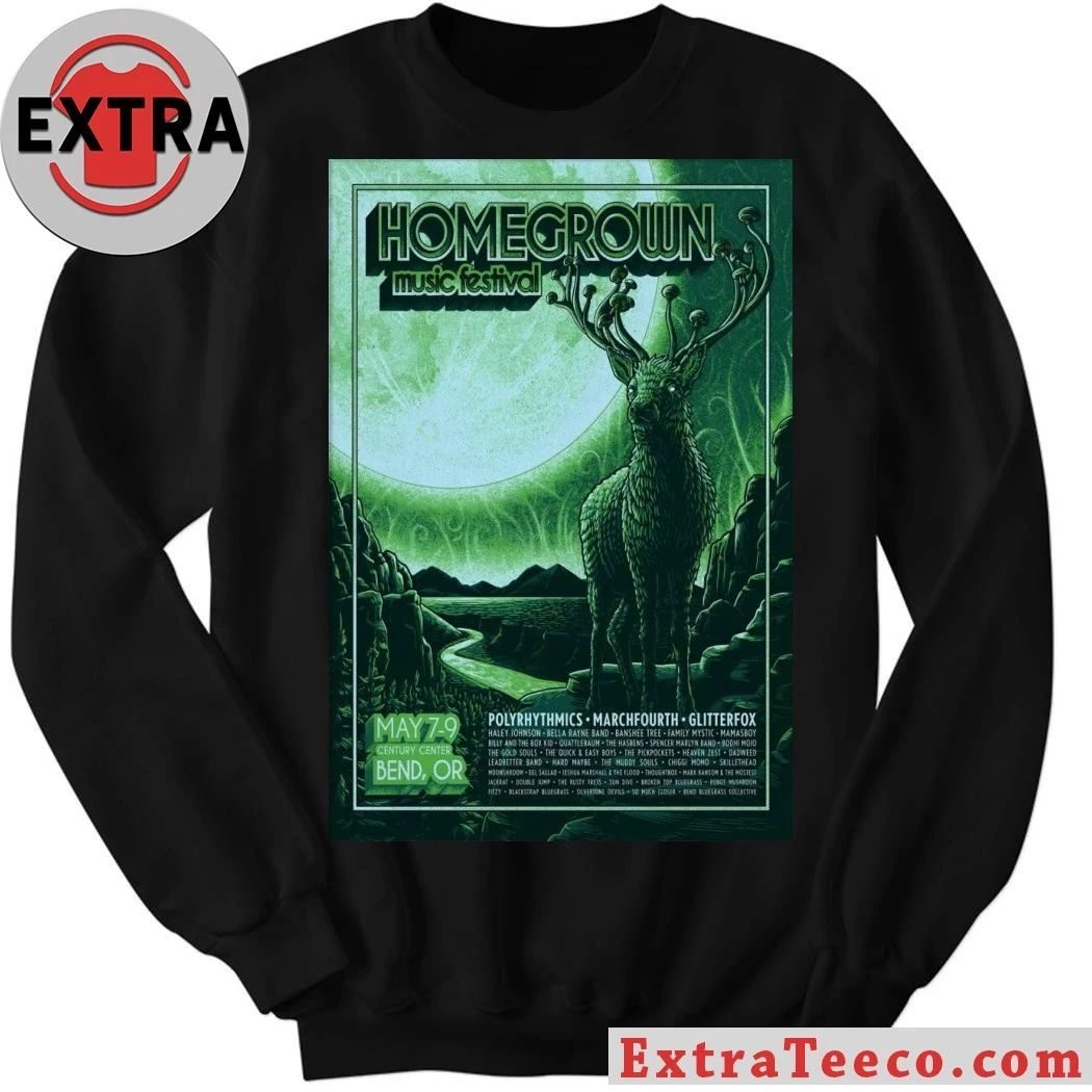 Homegrown Music Festival 5 7-5 9 2026 Bend OR Poster Shirt