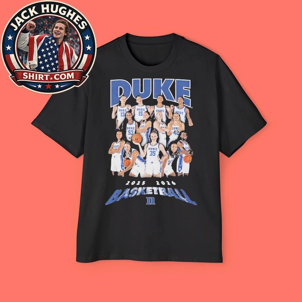 T-shirt featuring the Duke University women’s basketball team for the 2025-2026 season