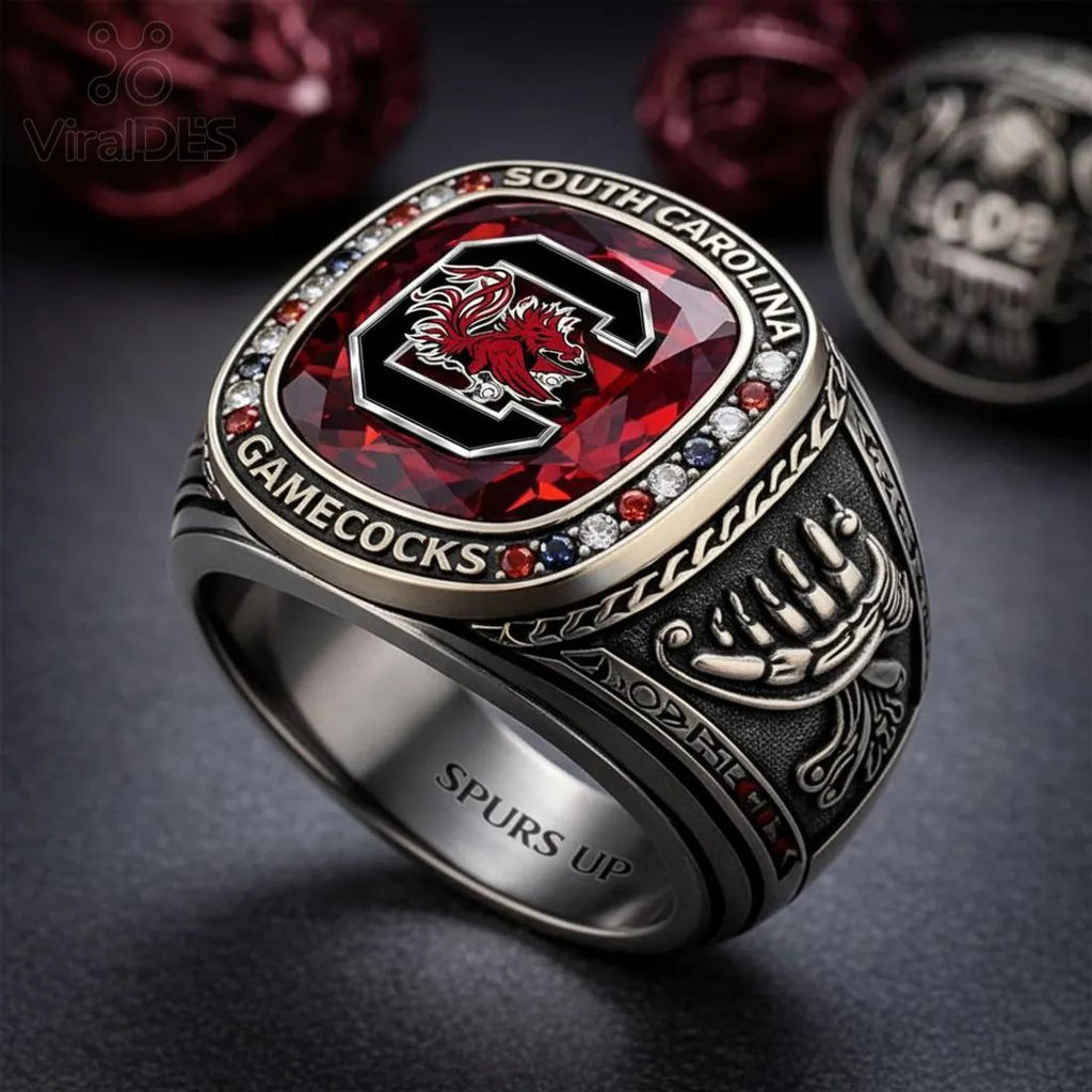 USC Gamecocks University of South Carolina Luxury Engraved College Sports Fan Ring