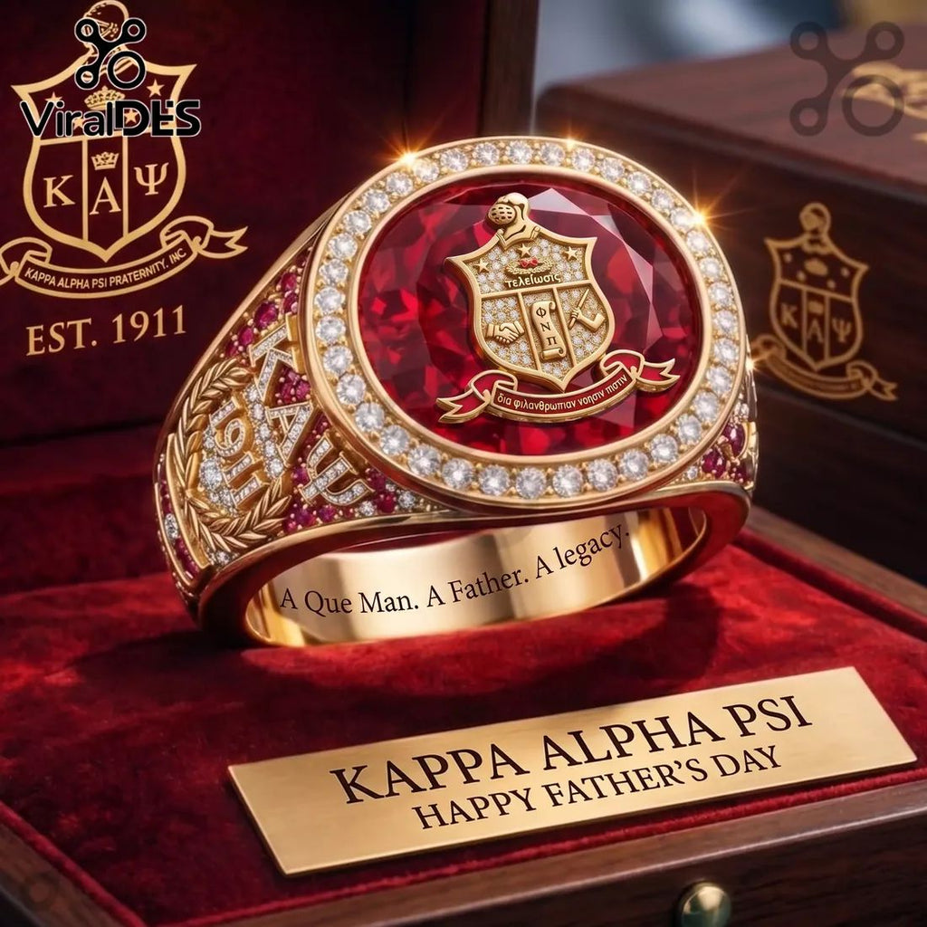 Kappa Alpha Psi Father’s Day Premium Gold Diamond Fraternity Ring