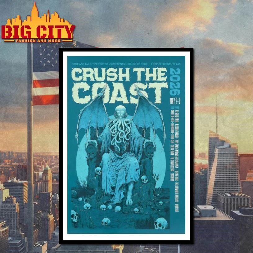 Crush the Coast In Corpus Christi TX On May 2-3 2026 Tour Poster Shirt