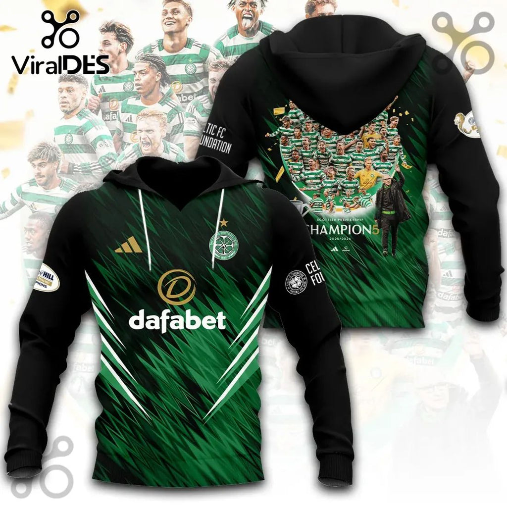 Celtic FC Scottish Premiership Champions 2025/2026 Hoodie