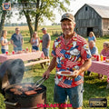 4th of July Funny Duck Fireworks Patriotic Hawaiian Shirt