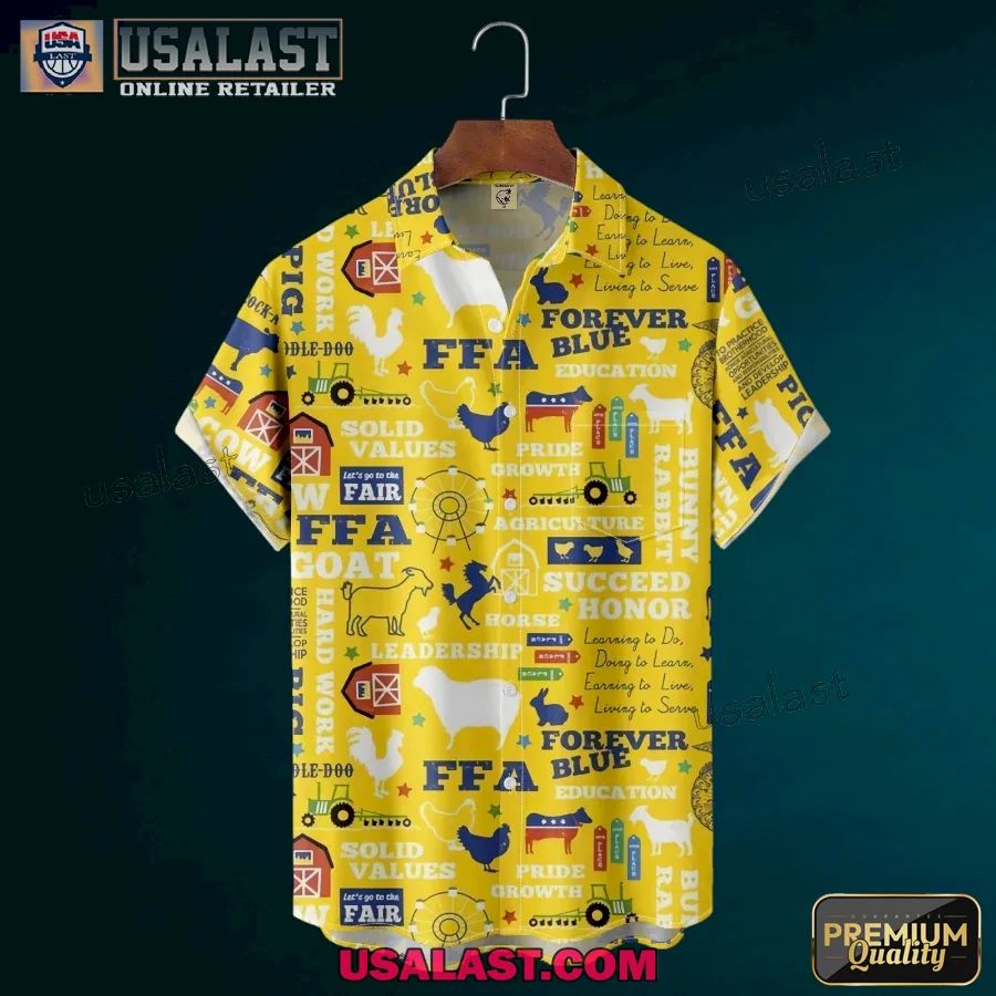 FFA Forever Blue Short Sleeve Hawaiian Shirt