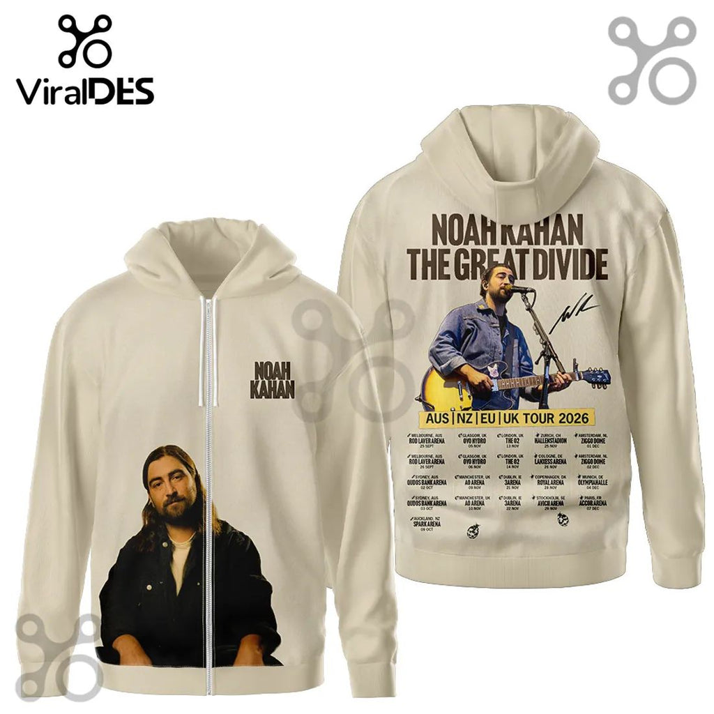 Noah Kahan The Great Divide 2026 Concert Music Fan Tour Dates Hoodie