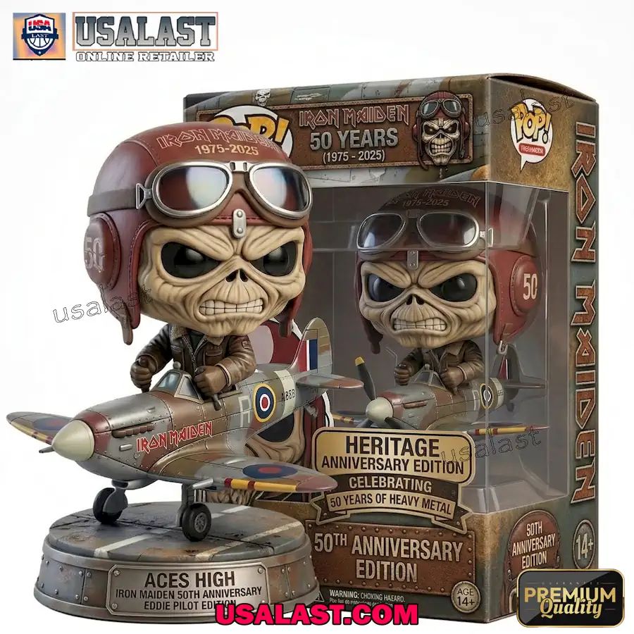 Iron Maiden Aces High 50th Anniversary Pop Figure