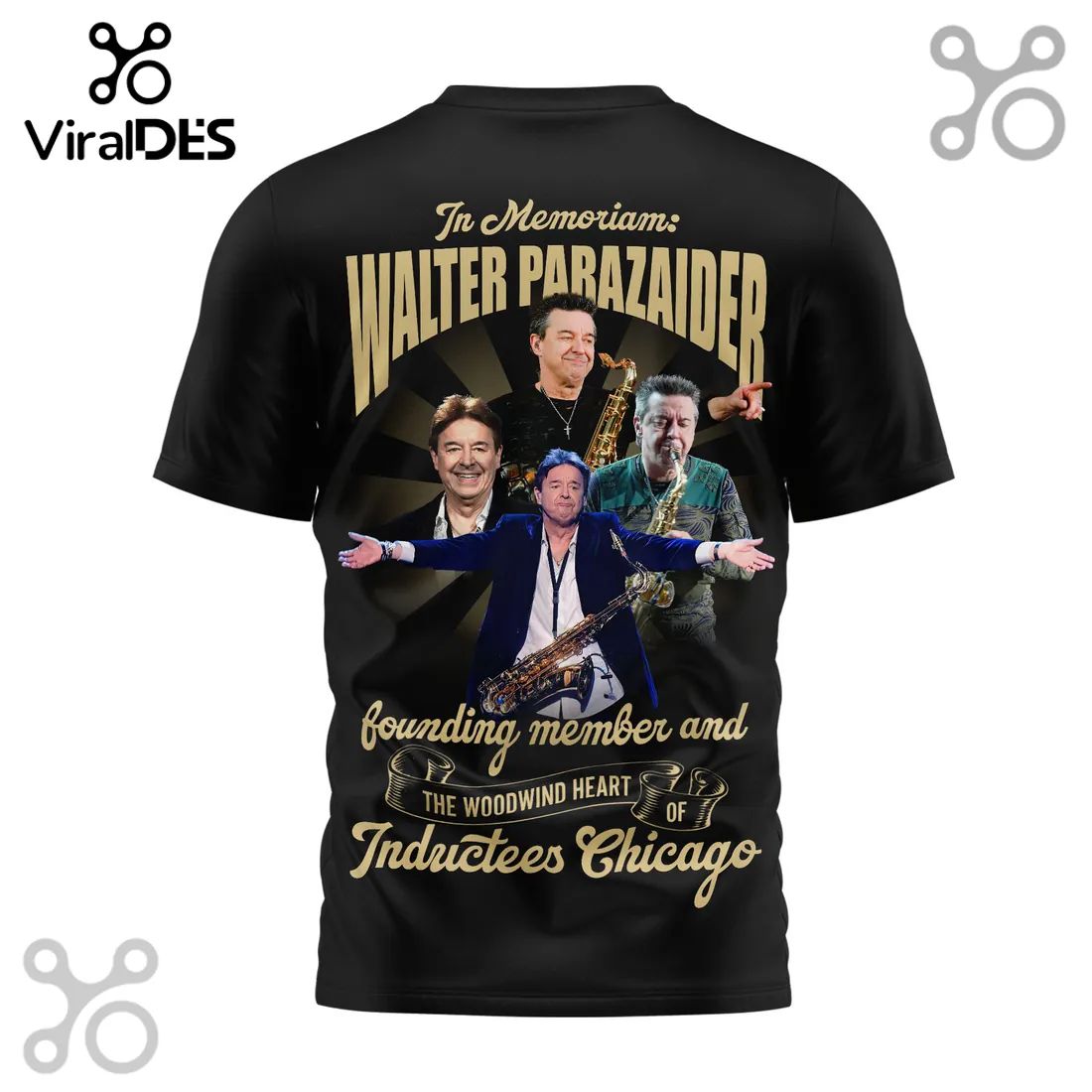 Walter Parazaider Chicago Band Tribute Signature Series Shirt