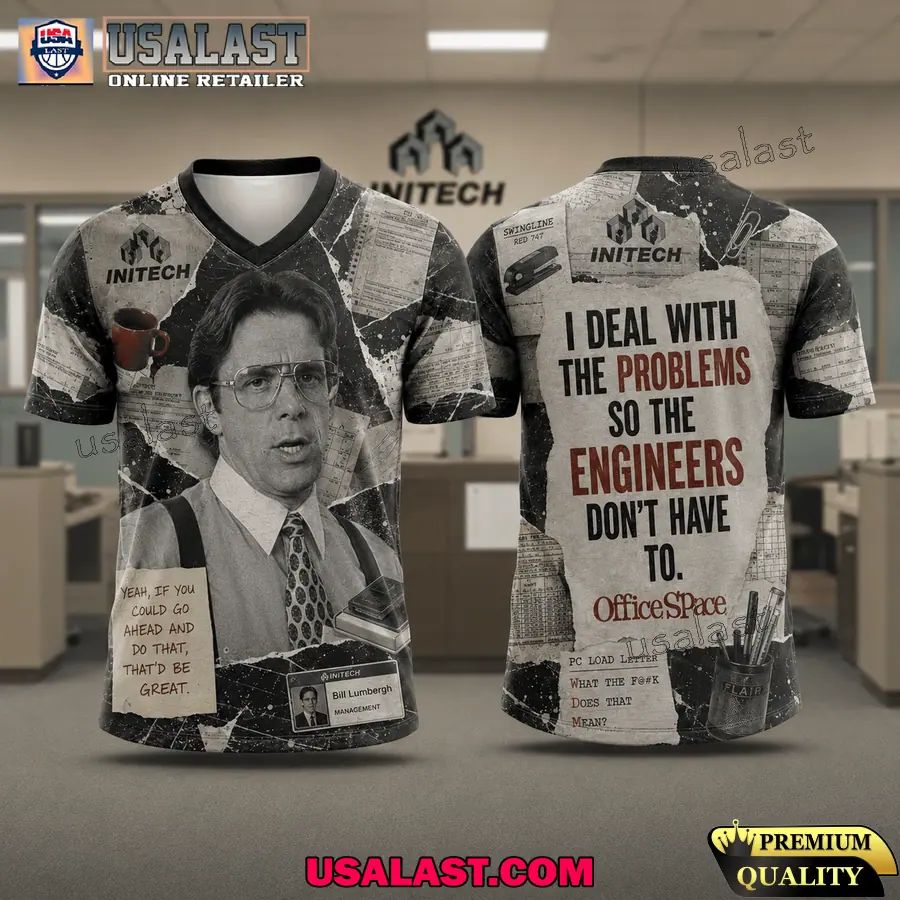 Office Space Vintage All Over Print V-neck T-Shirt