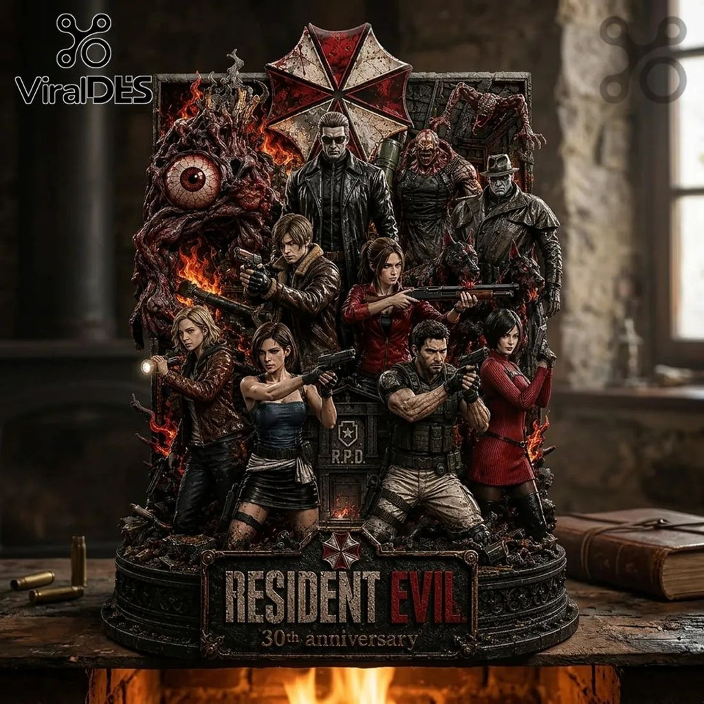 Resident Evil 30th Anniversary Sculpted Resin Diorama