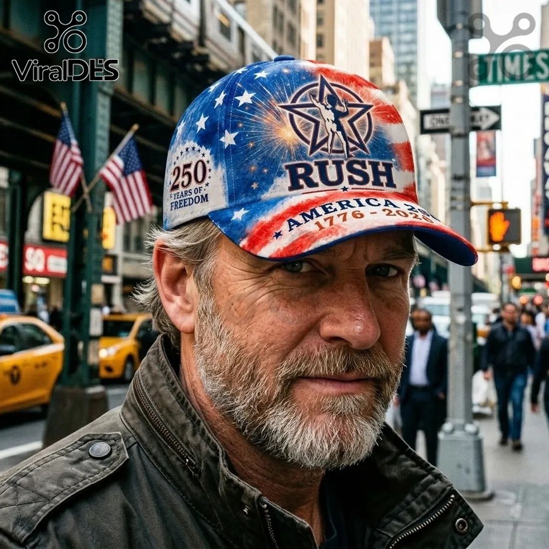Rush Band America 250th Anniversary 1776-2026 Patriotic Cap