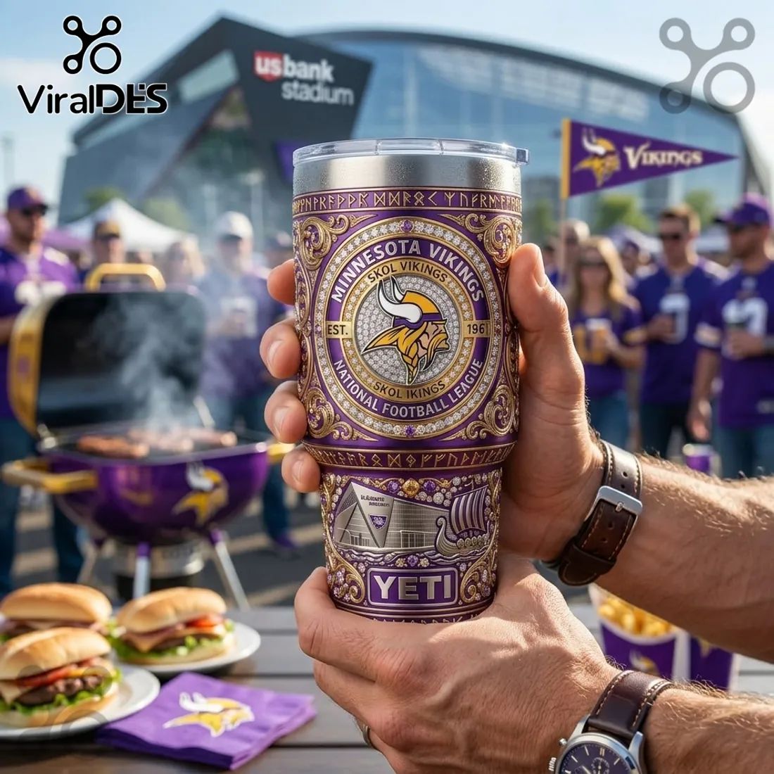 Minnesota Vikings Luxury 40oz Stanley Tumbler