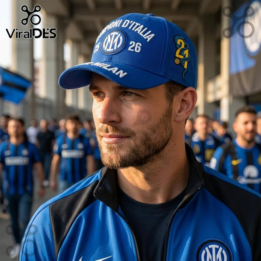 Inter Milan Campioni d’Italia 25 26 Blue Premium Baseball Cap